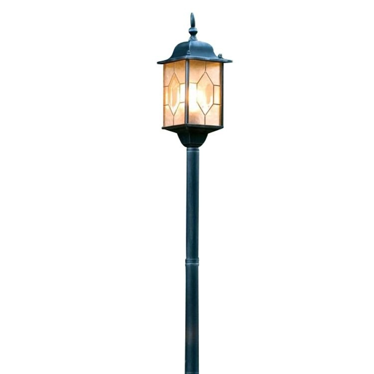 Garden lamp Milano 115cm black silver flamed