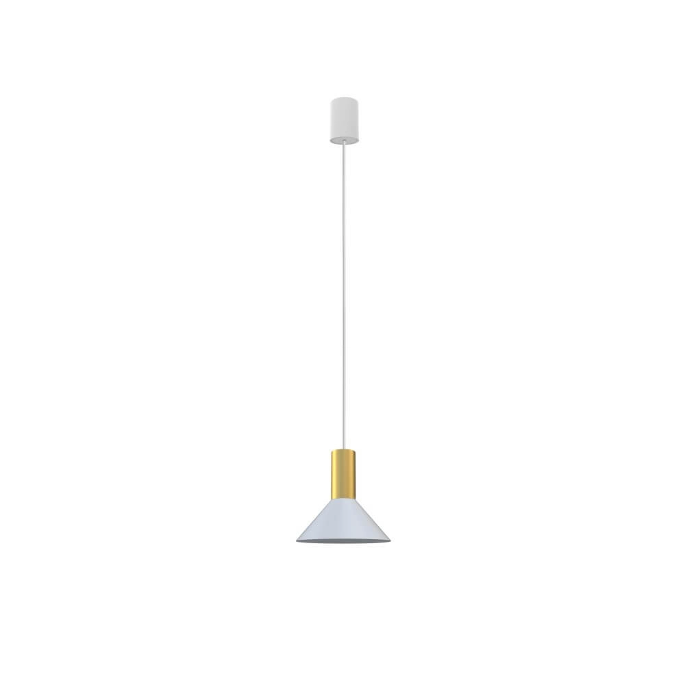 White hanging lamp Hermanos with gold Lyora 5903139804097