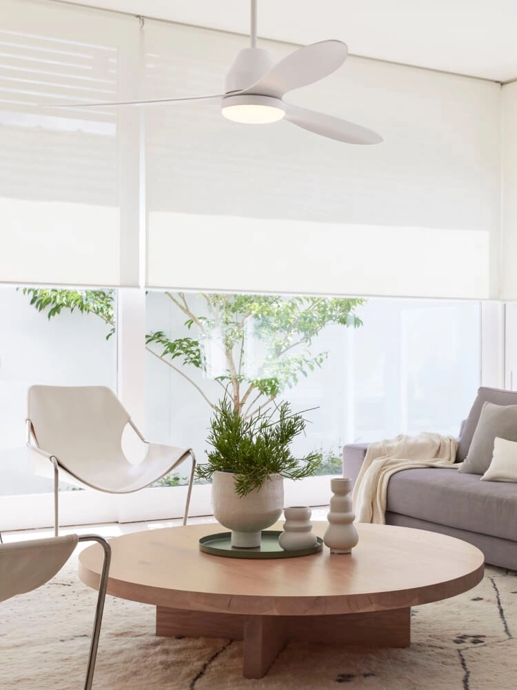 Ceiling fan wood with lamp Whitehaven Ø 143cm IP55 Beacon 9333509136460