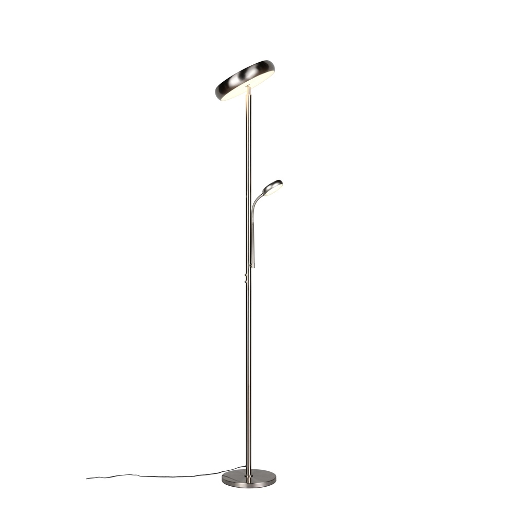 Floor lamp Palermo nickel with reading lamp Trio 4017807641370