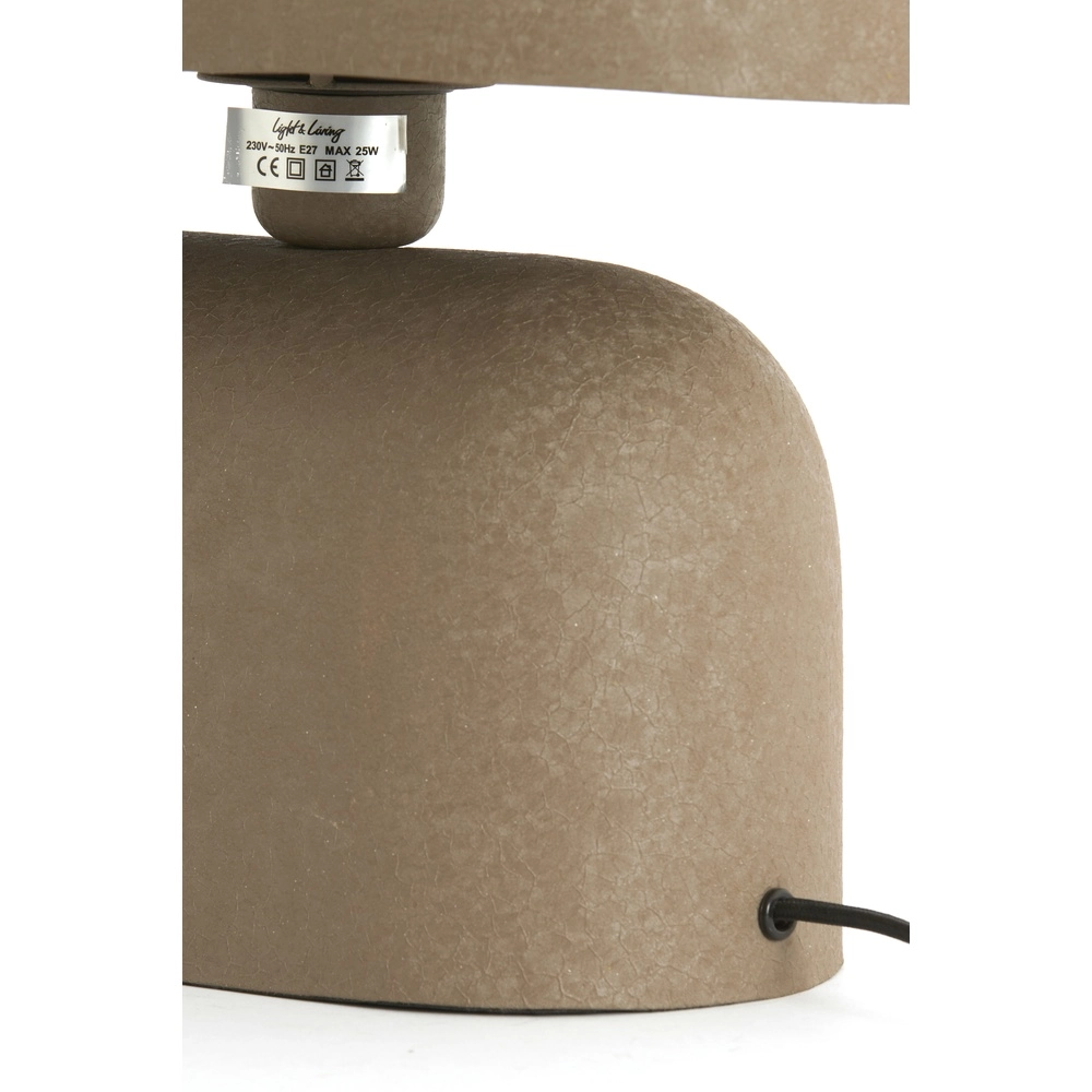 Table lamp Todd oval - matt dark brown Light & Living 8717807818906