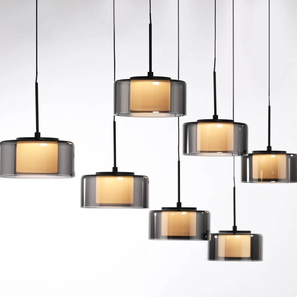 7-light pendant lamp Rika black Paul Neuhaus 4012248383094