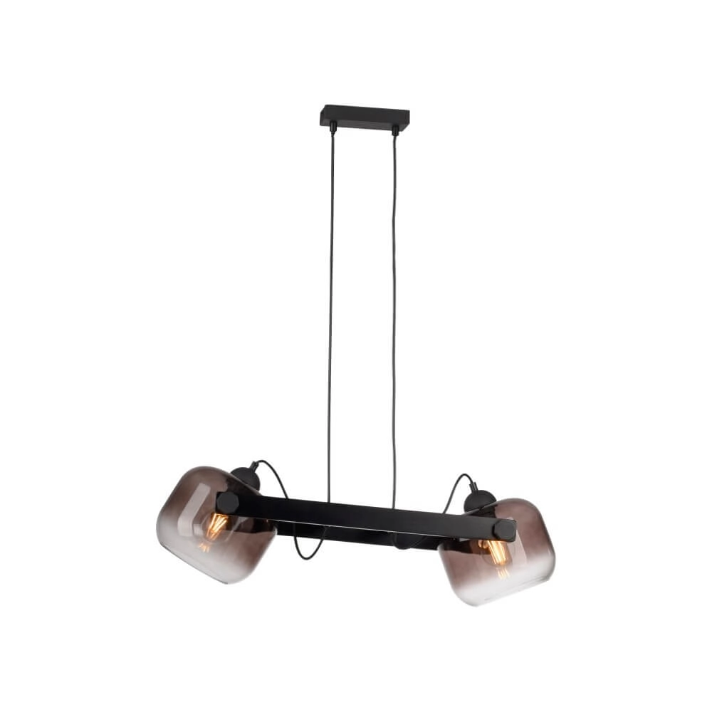 Pendant lamp Cup 2.0 2-light smoke glass