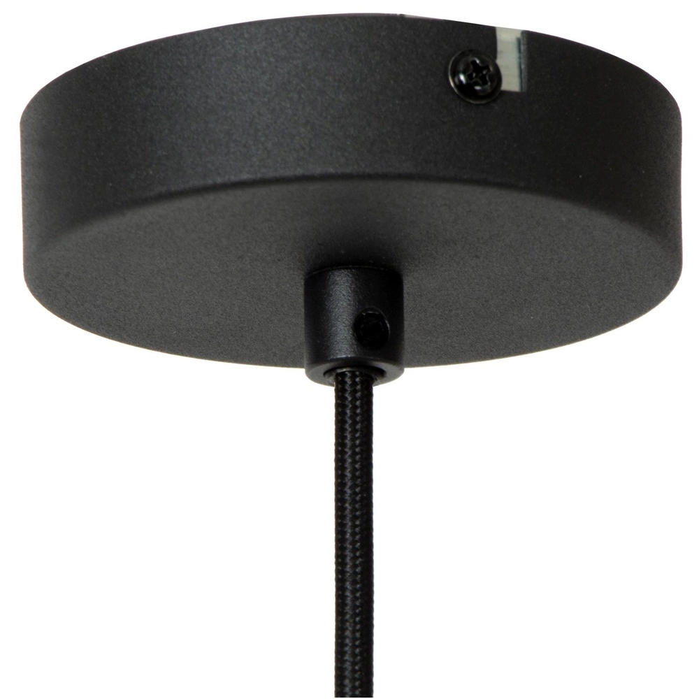 Sleek pendant lamp Rafal black with gray Lucide 5411212452764