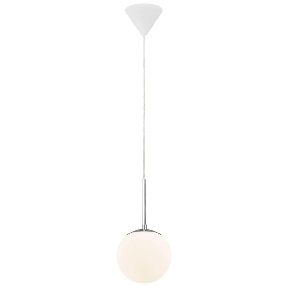 Glass pendant lamp Cafe white Ø 15cm