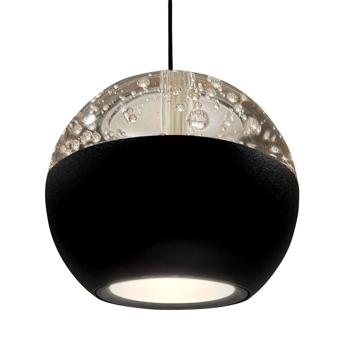 5-light vide pendant lamp Belluno LED - Black with Glass Steinhauer 8712746183887