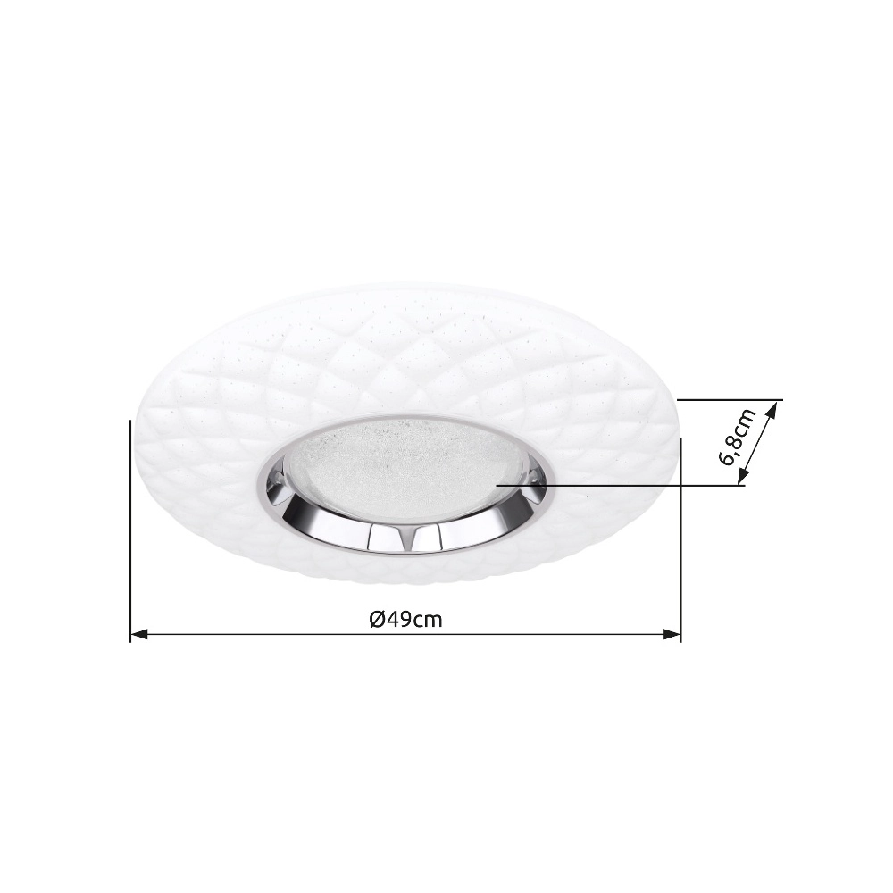 White ceiling lamp Magnifique Ø 49cm Globo 9007371386840