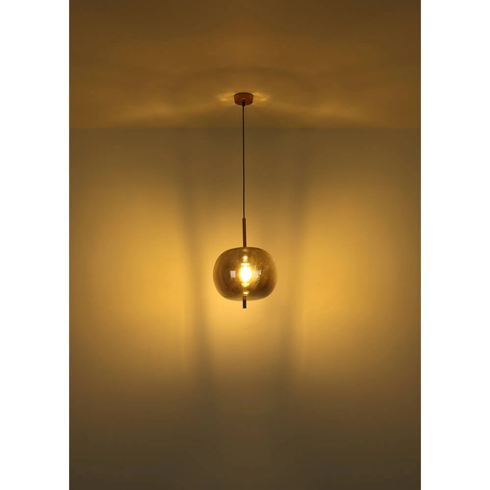 Golden pendant lamp Blacky I 3-light Globo 9007371428038
