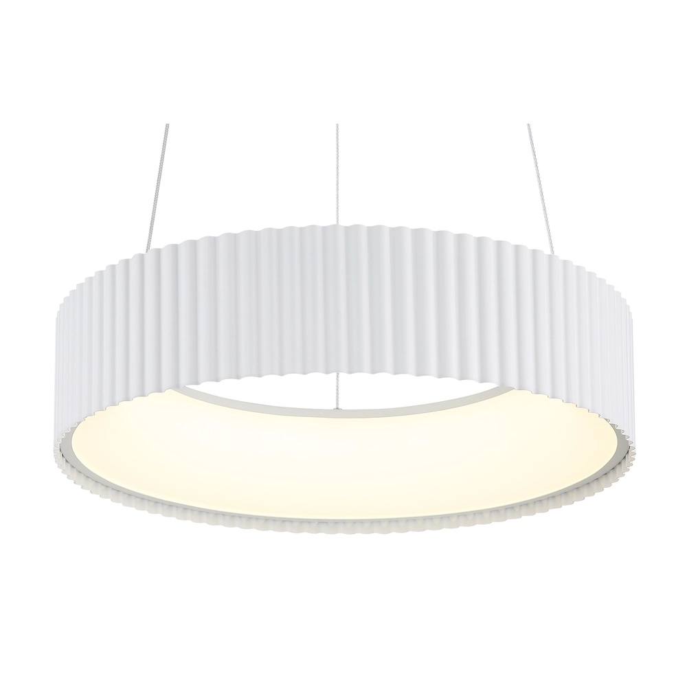 Design pendant lamp Kemp white Ø 46cm Globo 9007371566273