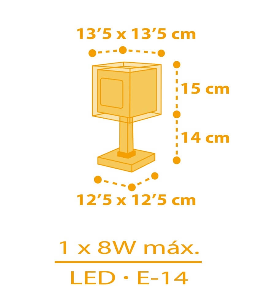 Children's room table lamp My Farm yellow with white Dalber 8420406634012