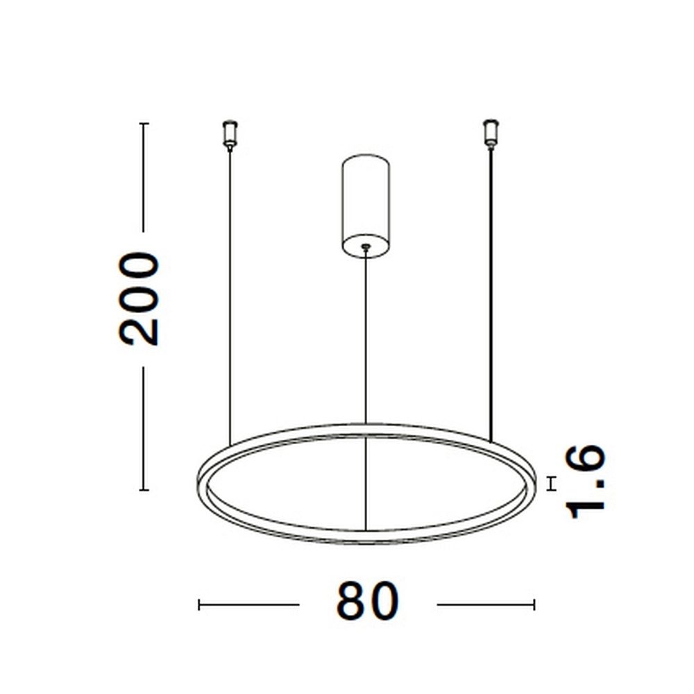 Round pendant lamp Tarquin white Ø 80cm Lyora 5212017438294