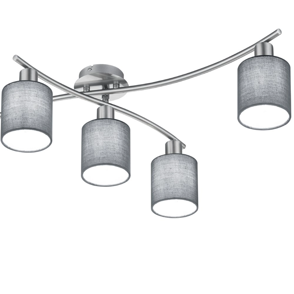 Ceiling lamp Garda 5-light nickel matt with anthracite Trio 4017807349221