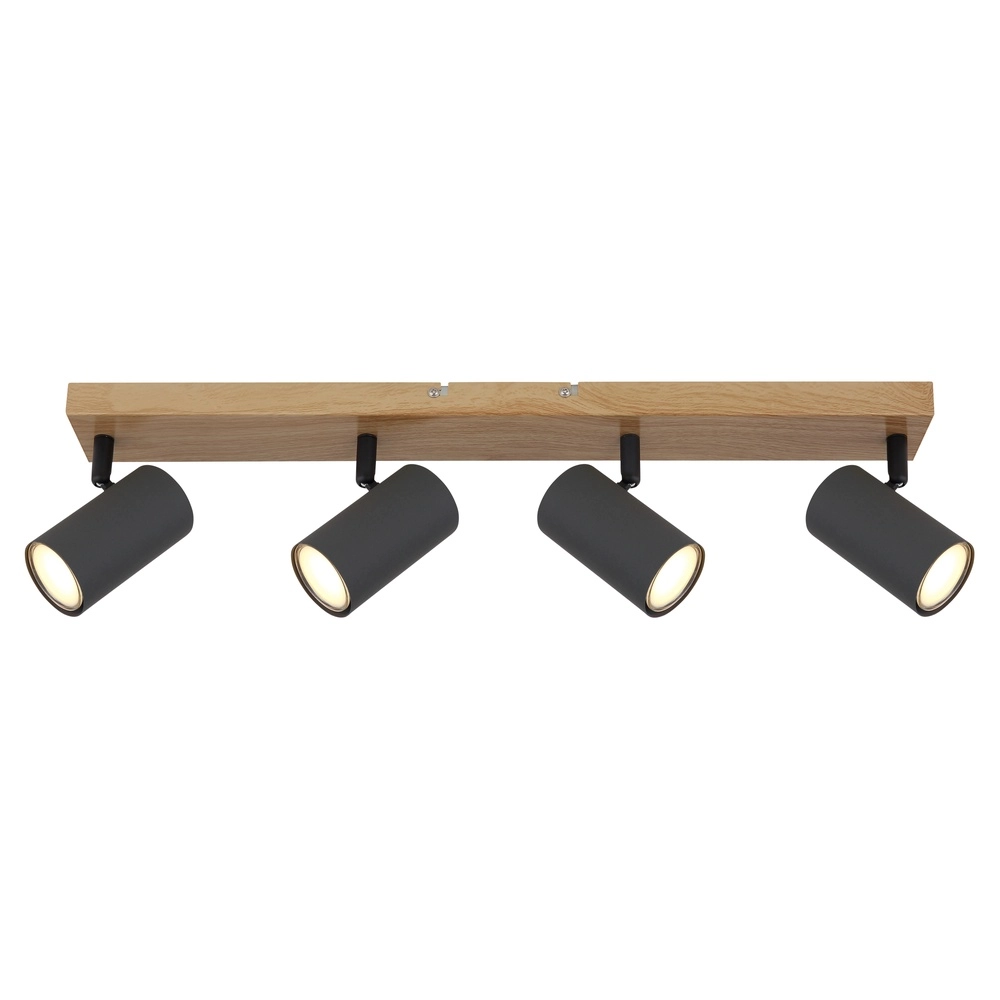 Ceiling lamp 4-lights Robby wood Globo 9007371439539