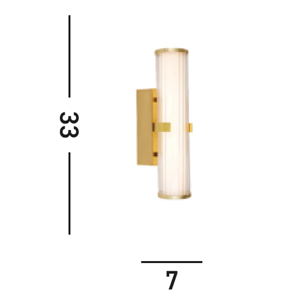 Gold wall lamp Clamp 33cm Searchlight 5053423268095