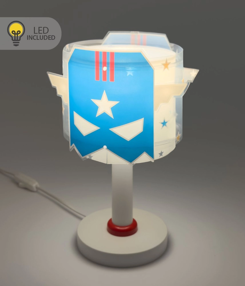 Children's room table lamp Hero blue glow in the dark Dalber 8420406002354