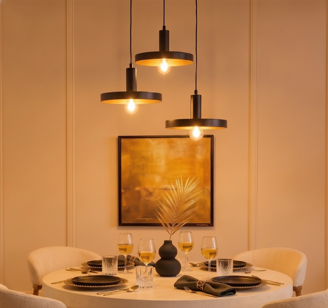 Design pendant lamp Garni 3-light black