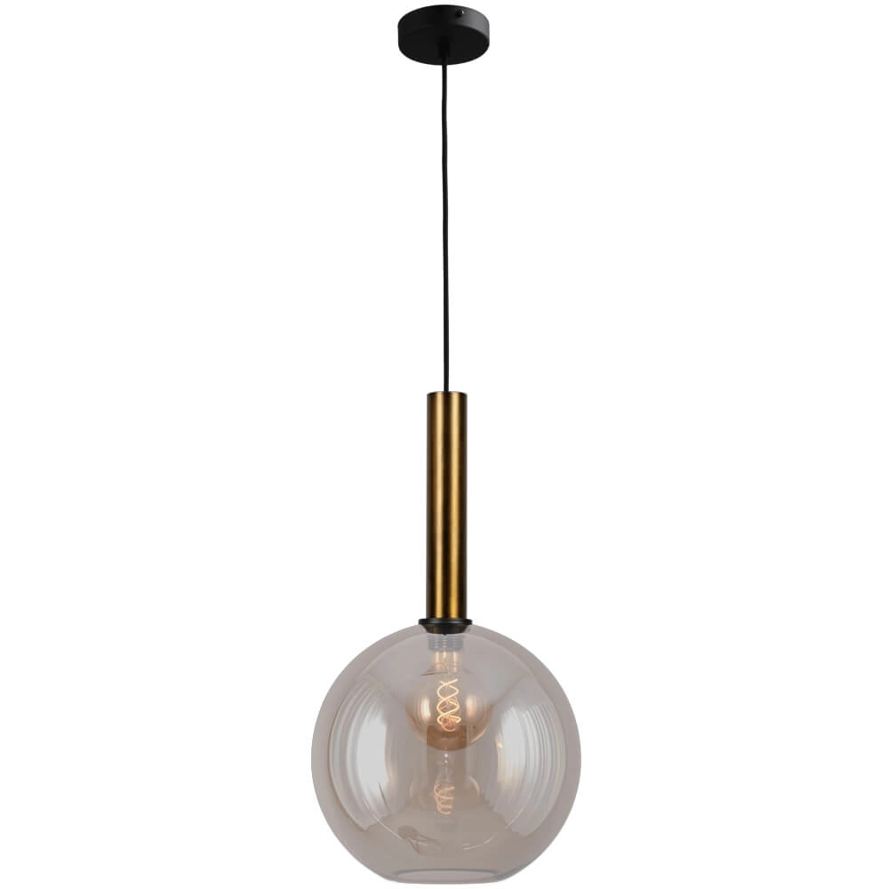 Hanging lamp Ø 30cm Bella 2 Antique brass with gold glass