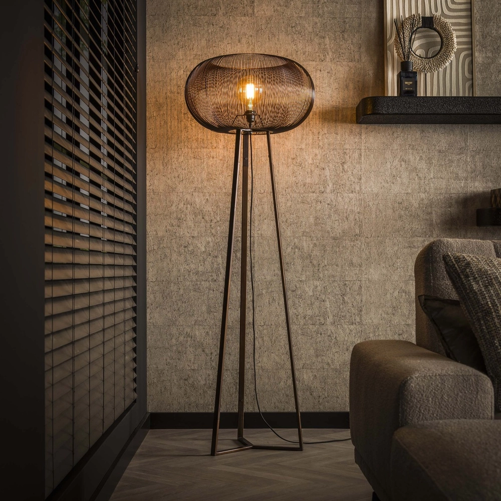 Wire lamp floor lamp Copper Ø 55cm - 1x E27
