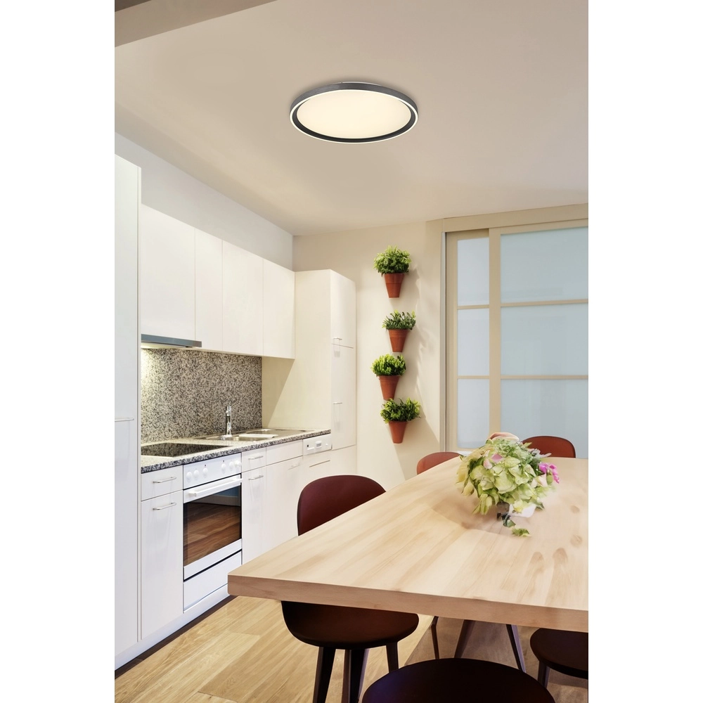 Sleek ceiling light Dublin Ø 40cm grey Globo 9007371447084