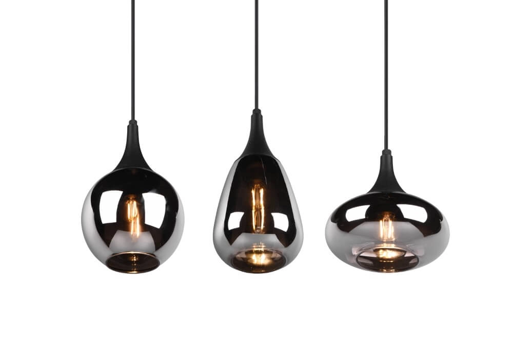 3-light hanging lamp Lumina with smoke glass Trio 4017807542271