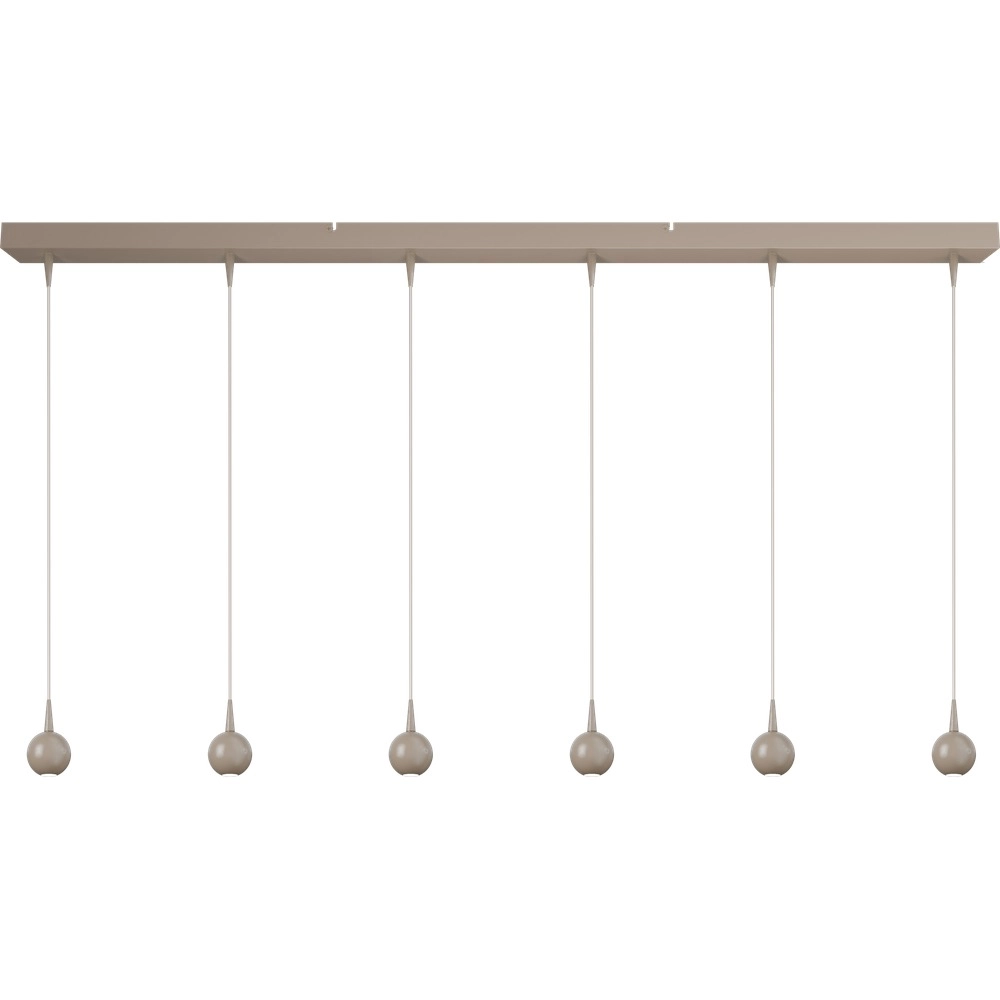 6-light pendant lamp Talana beige terra Ø 6cm DTW