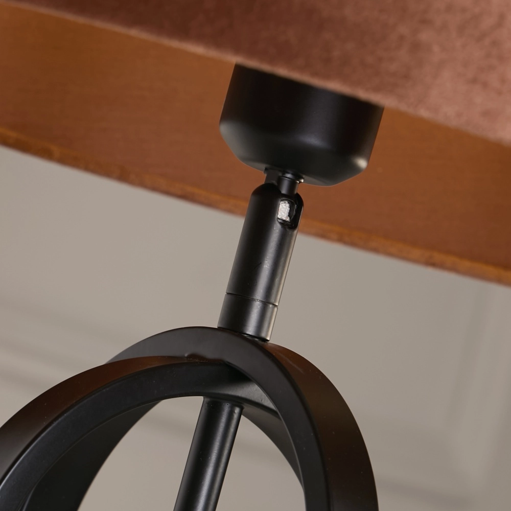 Table lamp Chic black with orange hood Searchlight 5053423305394