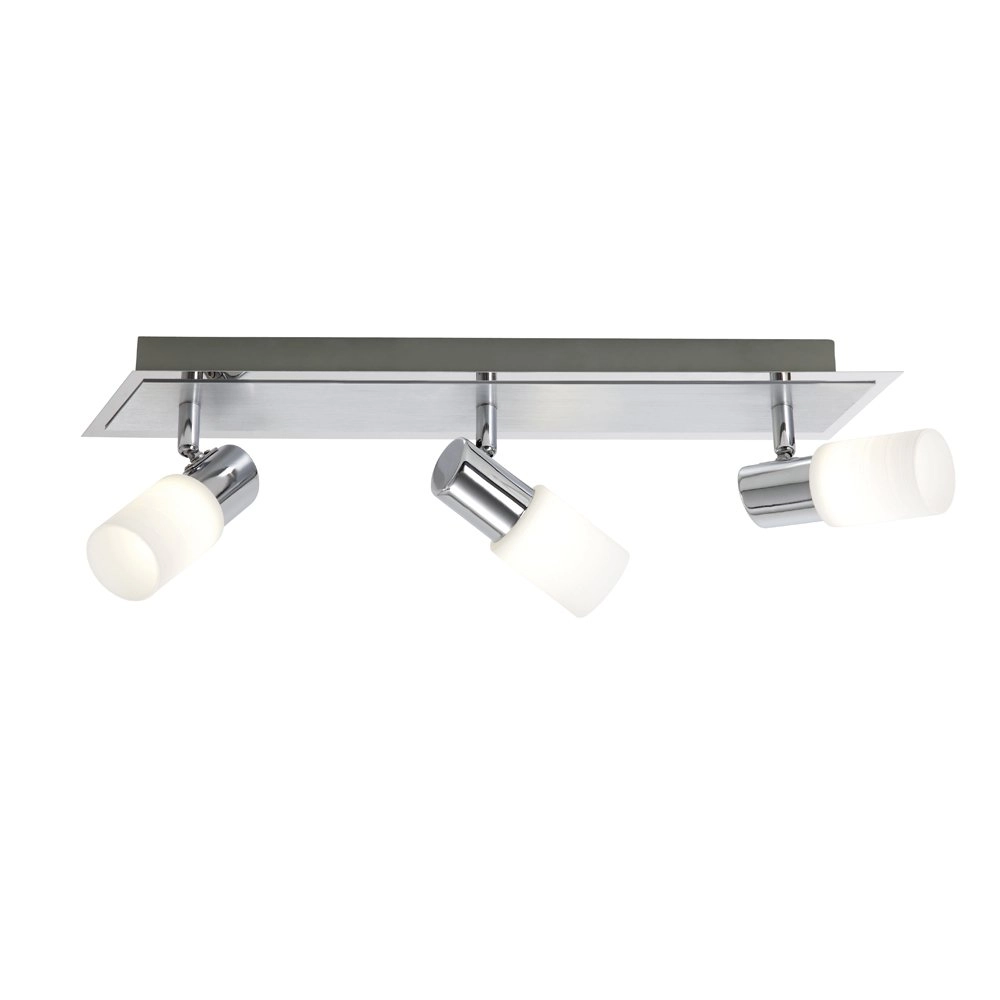 LED ceiling spot Series 8214 Beam 3-light metal gray with chrome