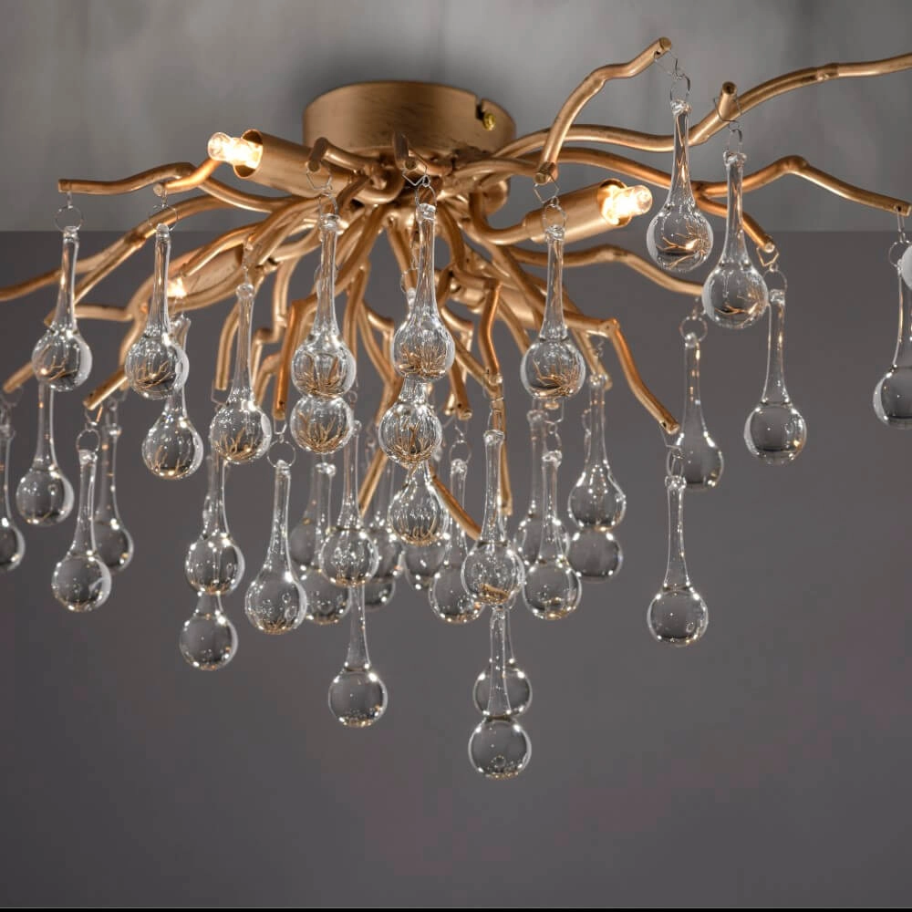 Chandelier Icicle brass 60cm Paul Neuhaus 4012248352069