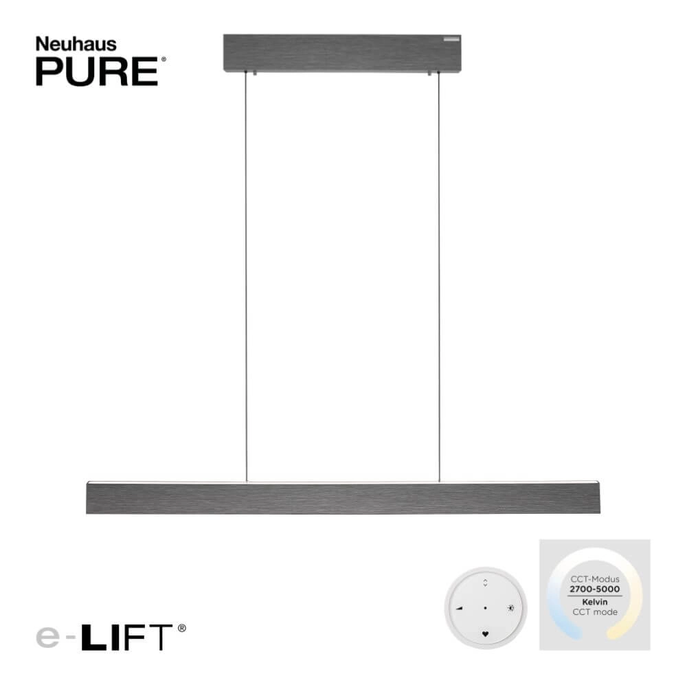 Design hanging lamp Pure E-Motion gray Paul Neuhaus 4012248372906