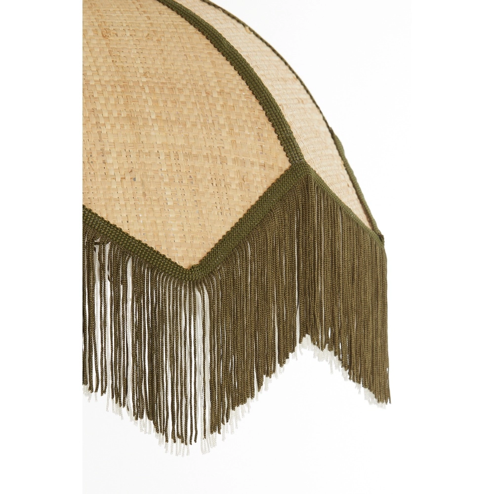 Ø 35cm pendant lamp Sulina raffia with greenery Light & Living 8717807762377