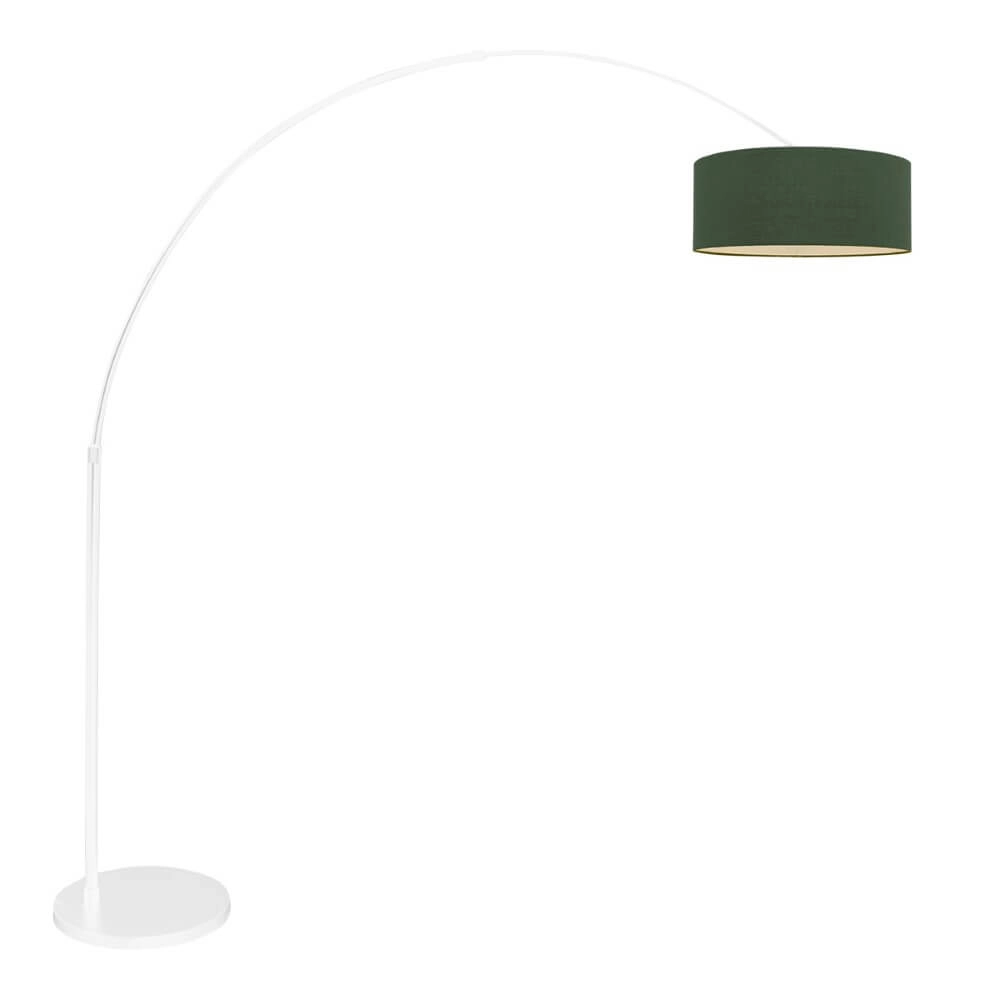 Green arc lamp Sparkled with velvet shade
