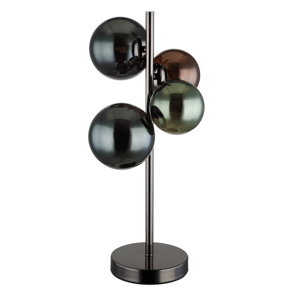 Black table lamp Riha Coloured glass 4-lights Globo 9007371456109