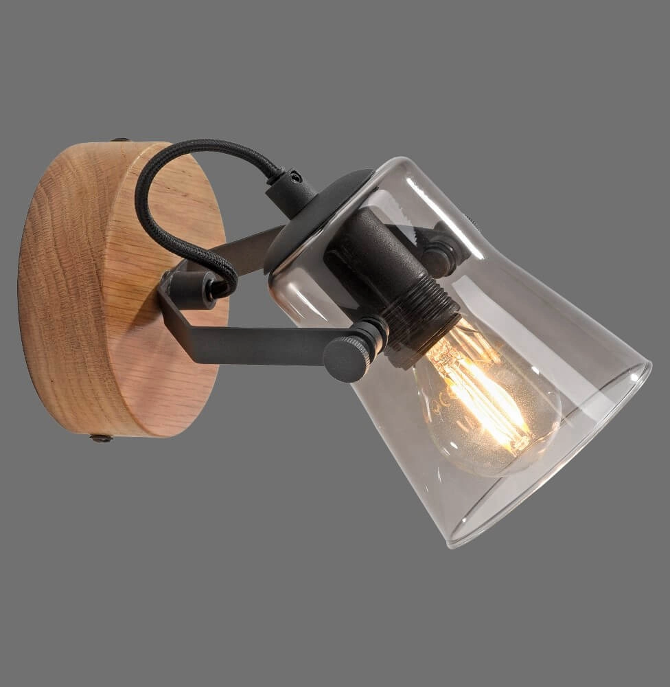 Wall lamp Green Langstrom wood Just Light 4043689994860