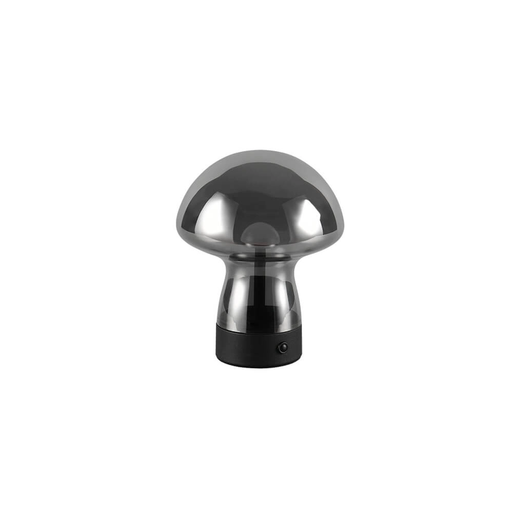 Table lamp Dooley Rechargeable with smoke glass Trio 4017807643206