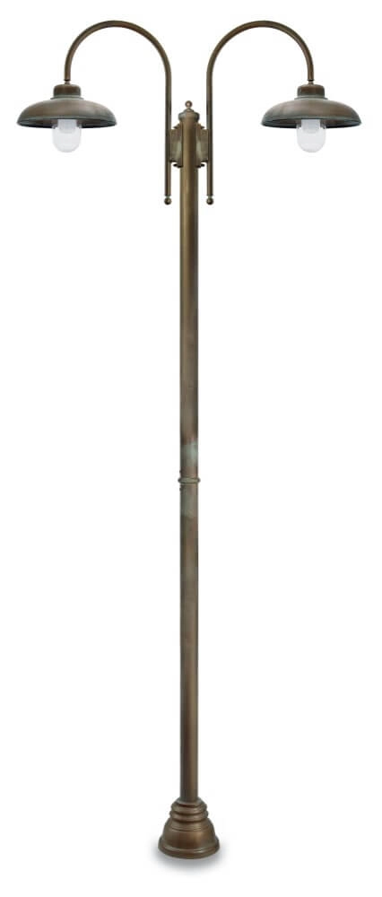 Floor lamp Samoa L - aged brass 2-lights