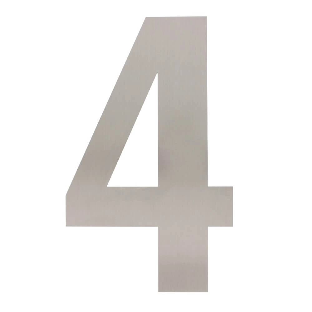 House number 4 XXL Numbra 50cm stainless steel