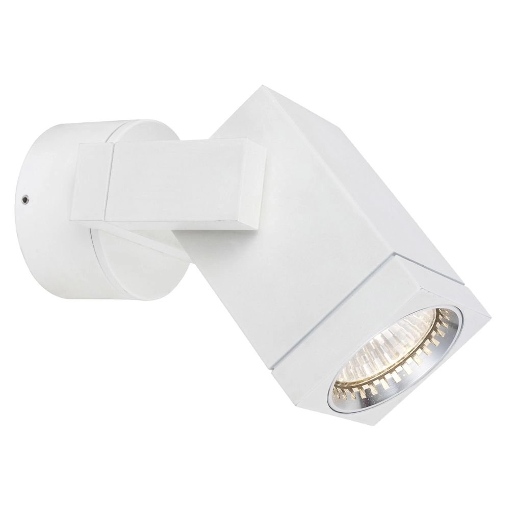 Wall spotlight Cubic Alu for outdoor white