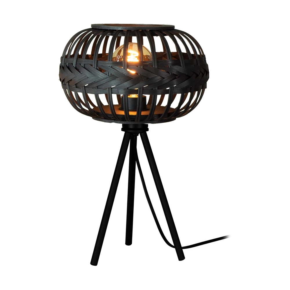 Black table lamp Towcester Ø 26cm - 1x E27