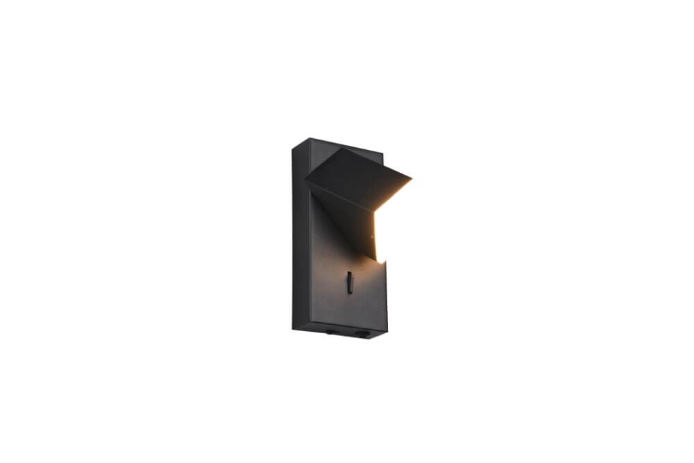 Wall spot black Raglan with switch Trio 4017807614749
