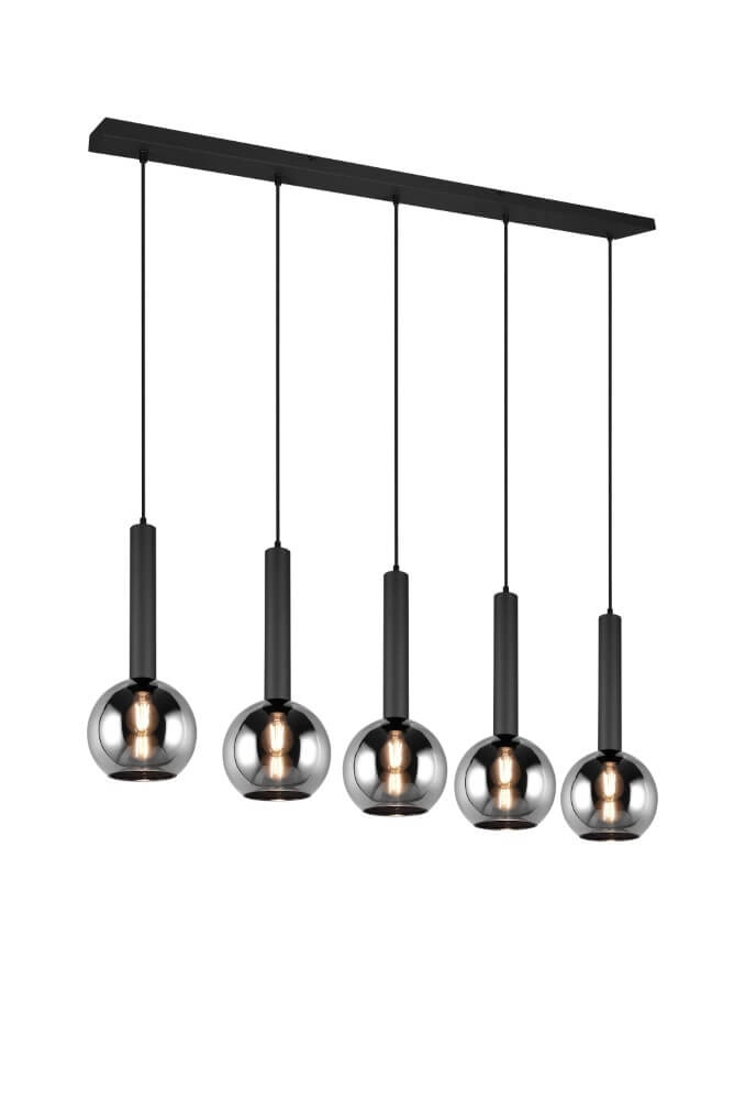 5-light hanging lamp Clayton black