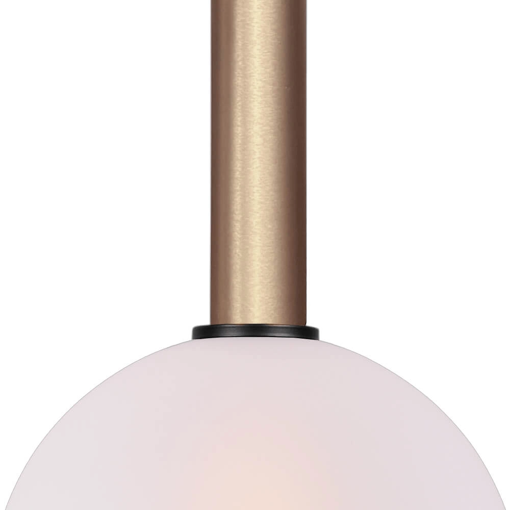 Hanging lamp Ø 25cm Bella 2 Brass gold with matt white glass Masterlight 8718121334011