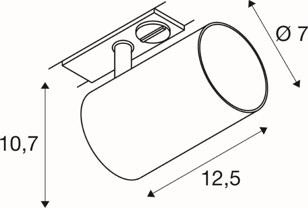 Rail spot Asto Tube 1-phase - white - 1x GU10 SLV 4024163265942