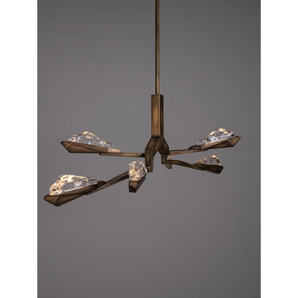 Antique pendant lamp Greta antique brass 137.5cm Lyora 5212063500334