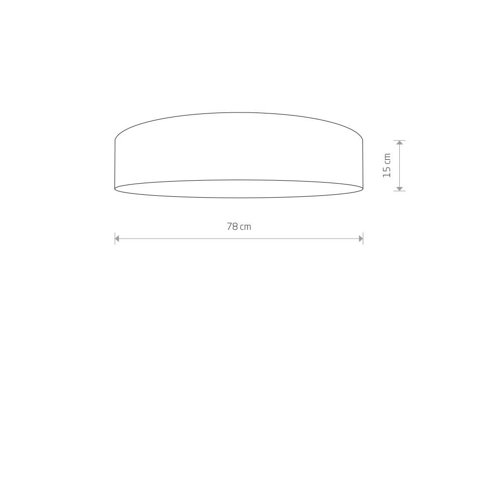 Gray ceiling lamp Turda Ø 78cm Lyora 5903139896092