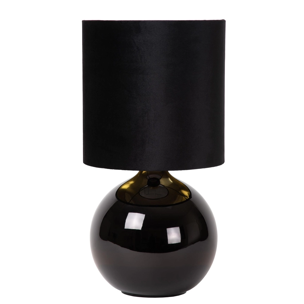 Black table lamp Esterad Ø 24cm