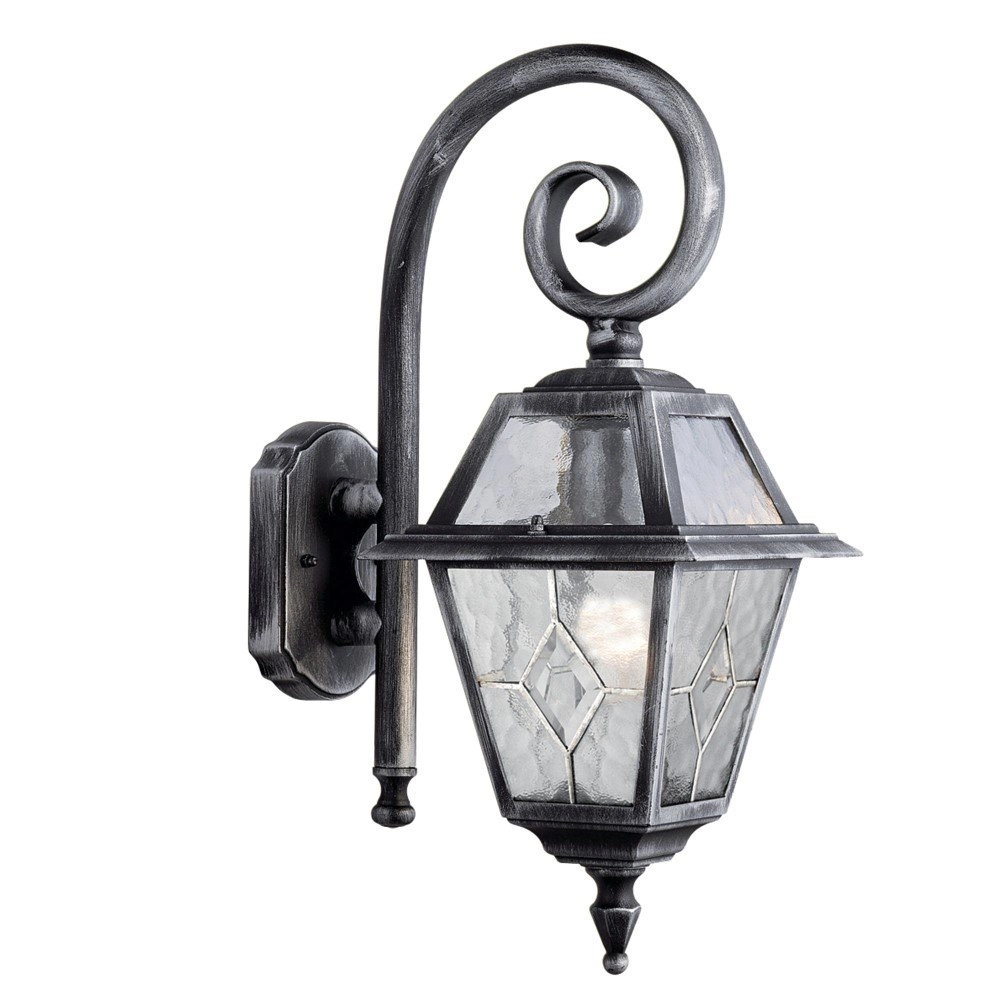 Classic wall lamp Genoa Curl black silver