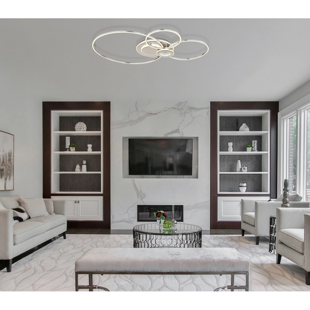 Silver Grey Ceiling Lamp Beltran Design Globo 9007371583690