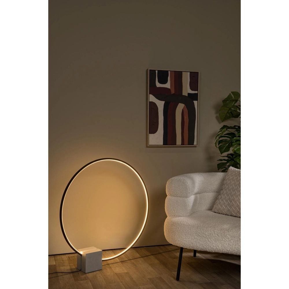 Black table lamp Cirkelis round Ø 83cm Lucide 5411212051684