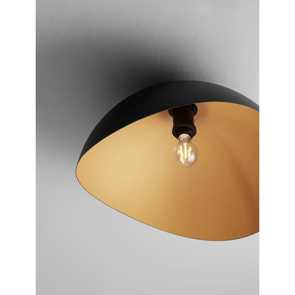 Ceiling lamp Opsi black with gold Ø 50cm Lyora 5212017457998