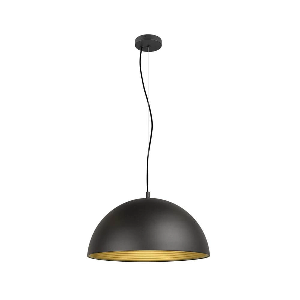 Design pendant lamp Forchini M 50 black with gold Ø 50cm
